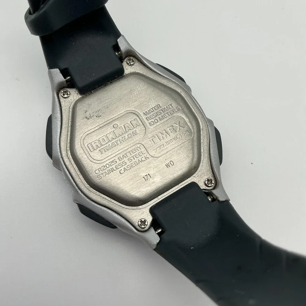 Timex Ironman Triathlon 30 Lap Women Watch Digital Black Resin 100M New Battery